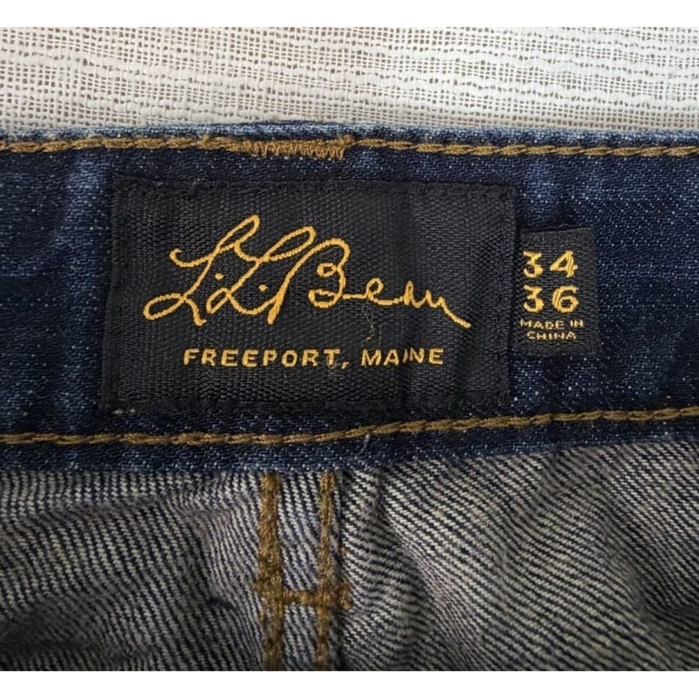 LL Bean Classic Fit Men's Jeans Sz 34x36 Med Blue Wash Double L Denim - Picture 2 of 8